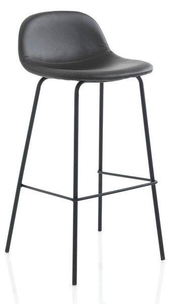 Set 2 Sgabelli 42x43x91,5 cm in Similpelle Marrone