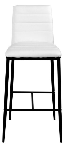 Sgabello Minimal in Metallo 101,5x46x41,5 cm Nero e Bianco