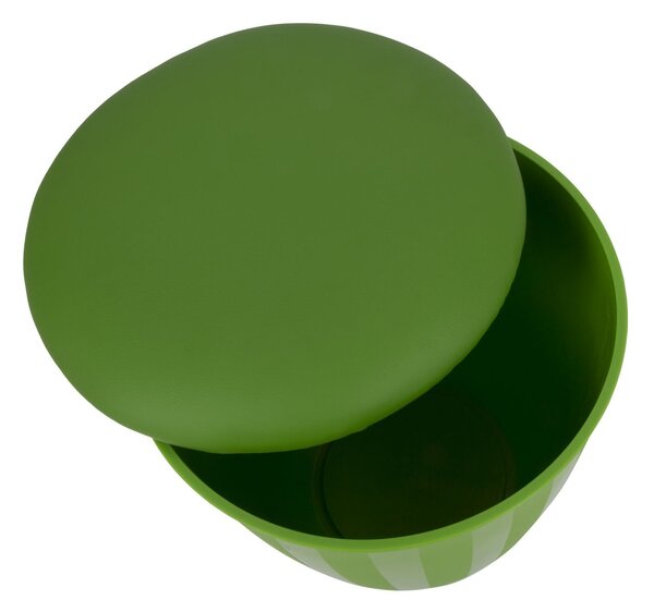 Sgabello Contenitore Easy Verde Ø38x45 cm ABS e PU