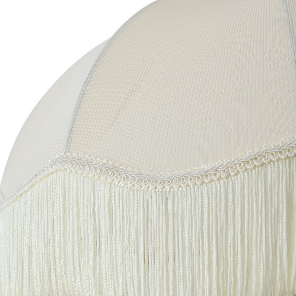 Paralume in tessuto beige con interno bianco 45/15/21,5 - Heritage