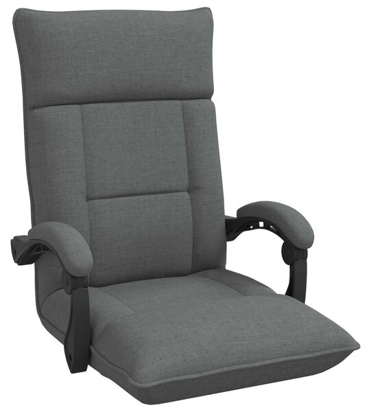 VidaXL Poltrona reclinabile in tessuto grigio scuro