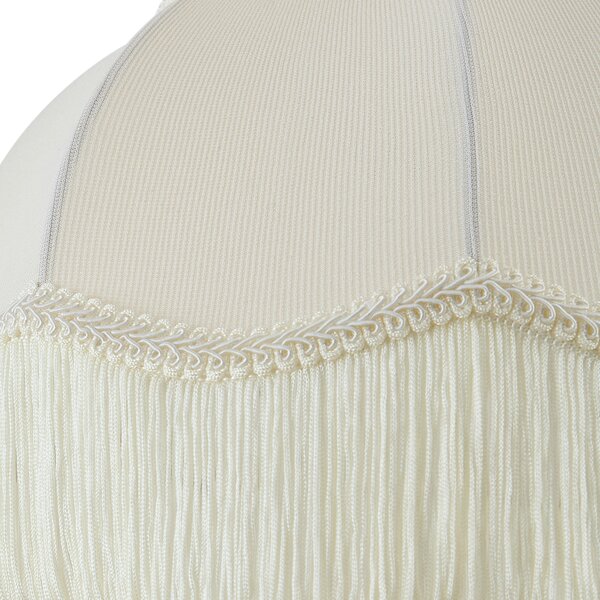 Paralume in tessuto beige con interno bianco 31,5/15/14 - Heritage