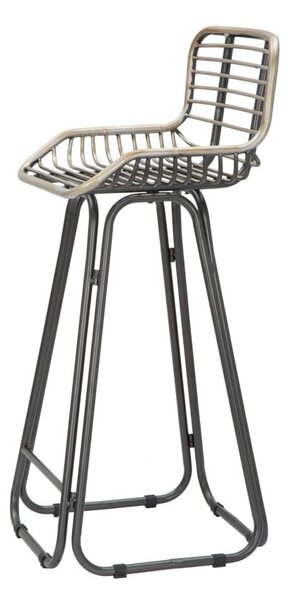Sgabello Dublin 45x45x102 cm in Ferro Grigio e Verde