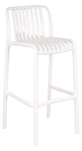Set 4 Sgabelli 42x101 cm in Polipropilene Bianco