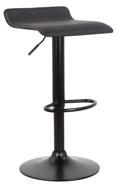 Set 2 Sgabelli 38x40x54/74 cm in Ecopelle con Base Nera Nero