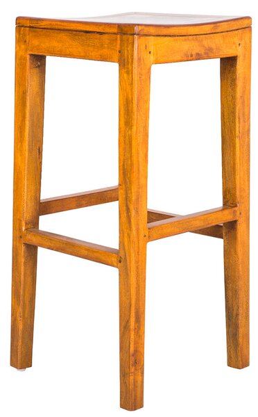 Sgabello 35x35xH75 cm in Legno Collezione Hollywood Multicolor e Marrone