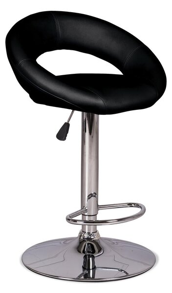 Sgabello 39x32xH80/102 cm in Similpelle Kolbi Nero