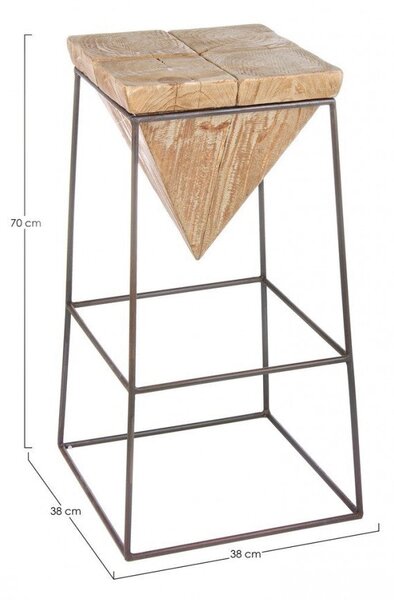 Sgabello Bar Prismy H70 in Legno