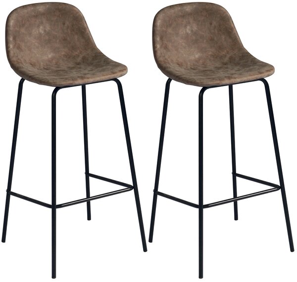 Sgabello Vintage 40x43x95 cm in Ferro e Sky Quarzo Marrone