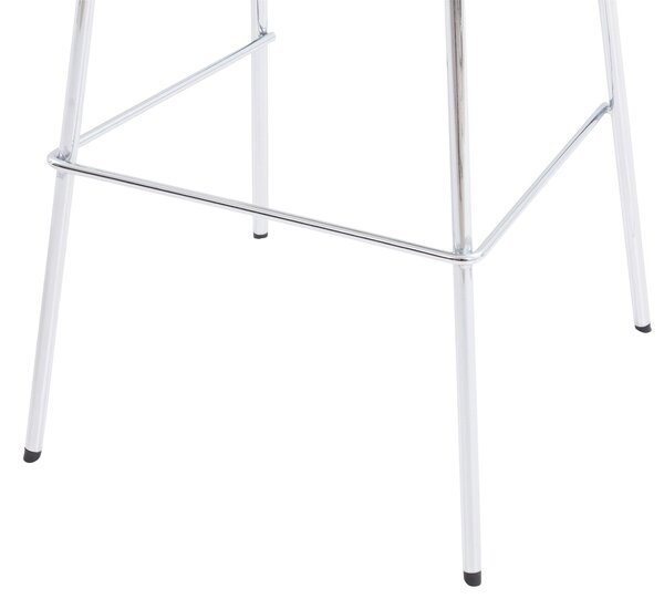 Sgabello da Bar 39x45x78 cm in Polipropilene Oxford Grigio