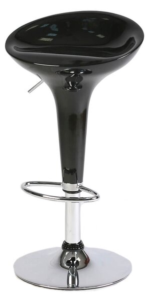 Sgabello da Bar in Abs Nero Ed Acciaio Tosini Hc 148K