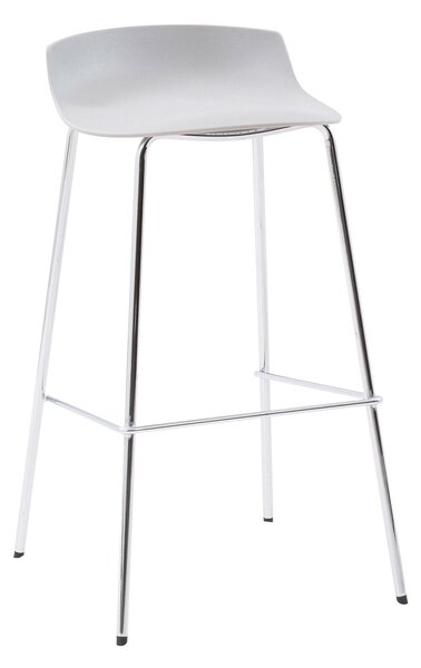 Sgabello da Bar 39x45x78 cm in Polipropilene Oxford Grigio