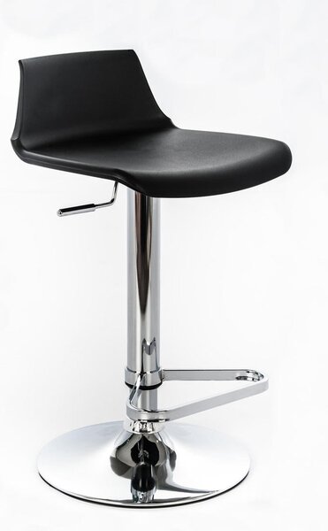 Sgabello Bar 39x41xH72/94 cm in Polipropilene Fred Nero