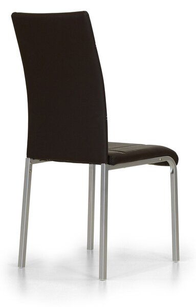 Sedia imbottita 42x53x94 cm in Similpelle Kade Caffè