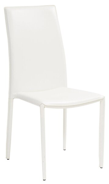 Sedia Imbottita 52x44x91 cm in Similcuoio Dedis Bianco
