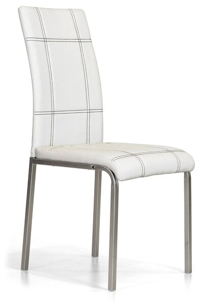 Sedia imbottita 42x53x94 cm in Similpelle Kade Bianca