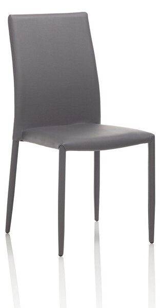 Set 4 Sedie 43,5x46,5x90,5 cm in Similpelle Grigio