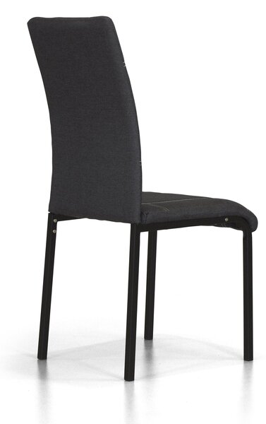 Sedia imbottita 42x53x94 cm in Similpelle Kade Grigia