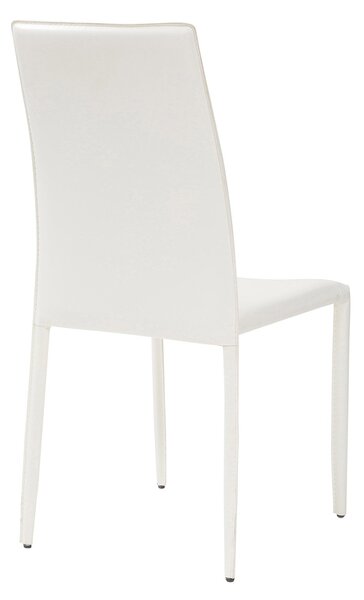 Sedia Imbottita 52x44x91 cm in Similcuoio Dedis Bianco