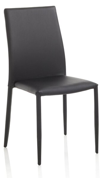Set 4 Sedie 43,5x46,5x90,5 cm in Similpelle Nero