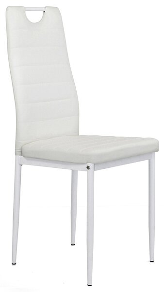 Sedia imbottita 40,5x42,5x96 cm in Similpelle Lola Bianca
