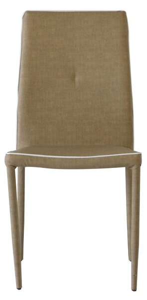 Sedia Imbottita 52x44x91 cm in Similpelle Galaxi Cappuccino