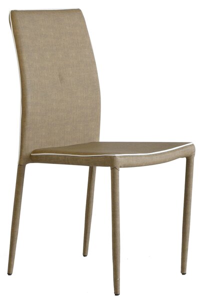 Sedia Imbottita 52x44x91 cm in Similpelle Galaxi Cappuccino