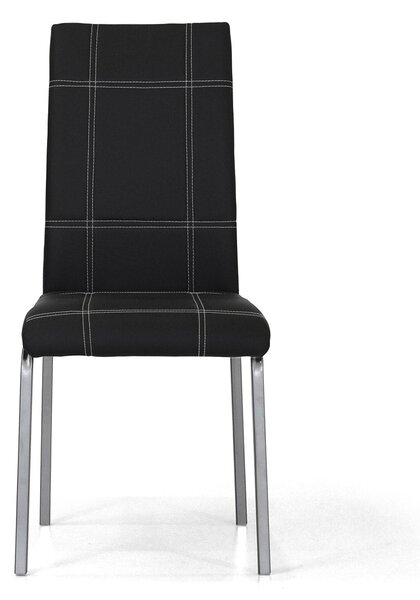 Sedia imbottita 42x53x94 cm in Similpelle Kade Nera