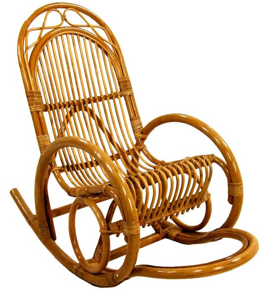 Sedia a Dondolo in Rattan Fabio Miele