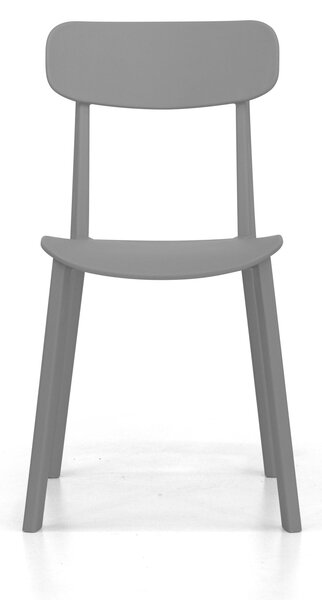 Sedia 81x45x39 cm in Polipropilene Chapeau Grigia