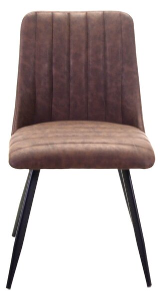 Sedia in Similpelle 57x47H84 cm Marrone