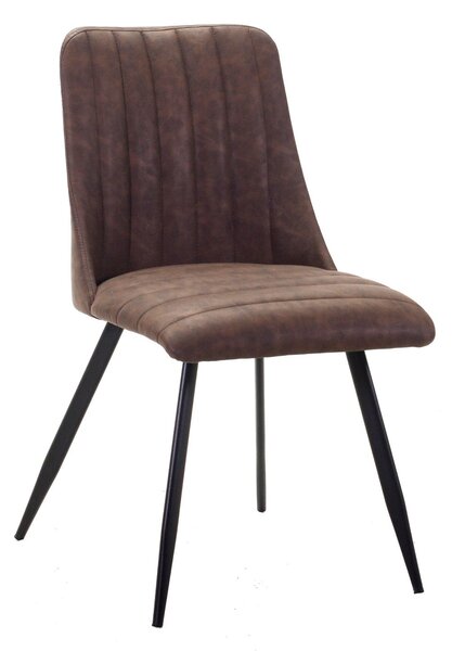 Sedia in Similpelle 57x47H84 cm Marrone