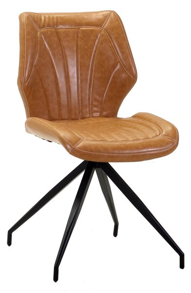 Sedia in Similpelle 58x46H80,5 cm Gialla