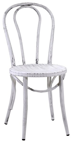 Sedia in Metallo Bristol Bianco Antico