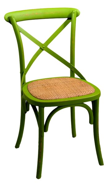 Sedia in Legno di Betulla 51x55H46,5/89cm Verde Antico