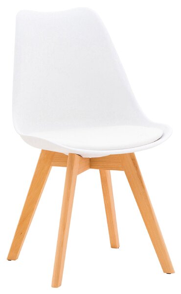 Sedia 45x55x88 cm in Poliuretano e Legno Isla Bianca