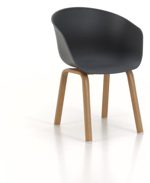 Set 4 Sedie 58x51x78 cm in Polipropilene Grigio