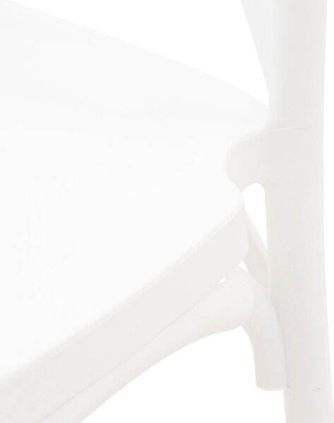 Sedia 90x43x43 cm in Polipropilene Retrò Bianca