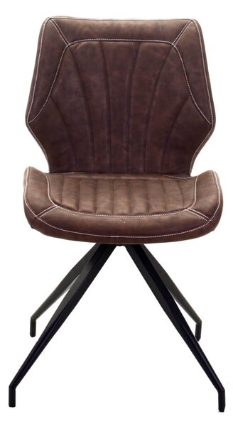 Sedia in Similpelle 58x46H80,5 cm Marrone