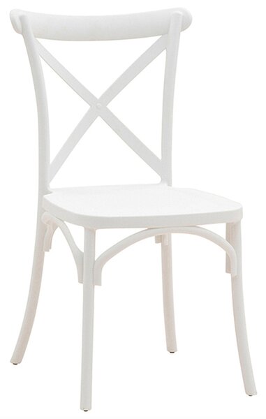 Sedia 90x43x43 cm in Polipropilene Retrò Bianca