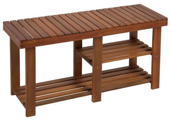 Panchina Ingresso Scarpiera in Legno 87x28x45 cm