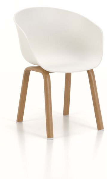 Set 4 Sedie 58x51x78 cm in Polipropilene Bianco