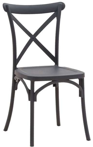 Sedia 90x43x43 cm in Polipropilene Retrò Cenere