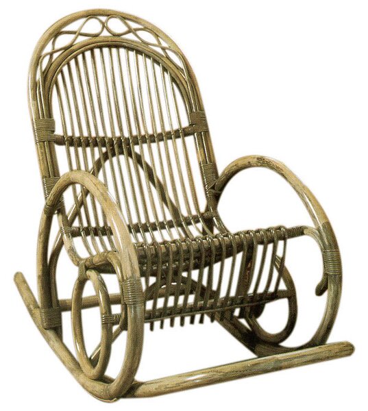 Sedia a Dondolo in Rattan Fabio Noce