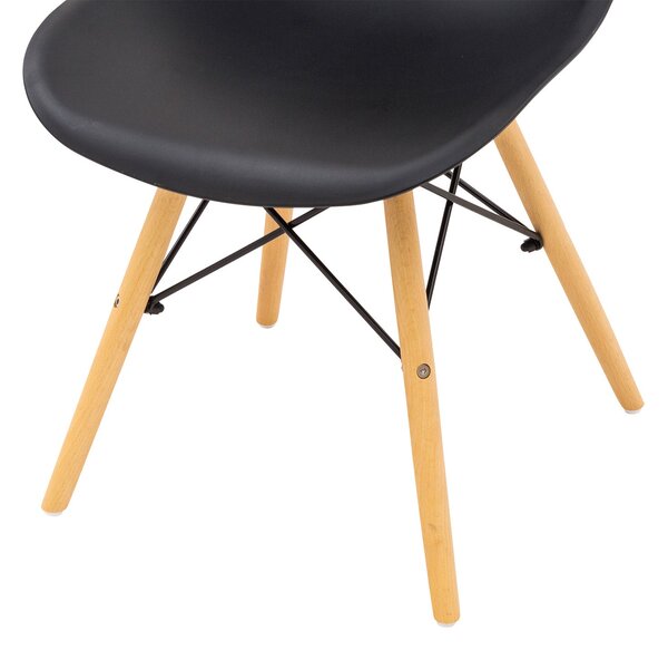 Sedia 52x56x83 cm in Polipropilene Vega Plus Nero