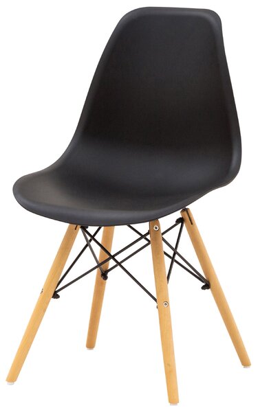 Sedia 52x56x83 cm in Polipropilene Vega Plus Nero