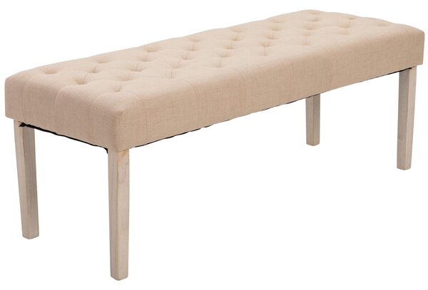 Panca in Tessuto Poliestere 133x 49x50 cm Beige