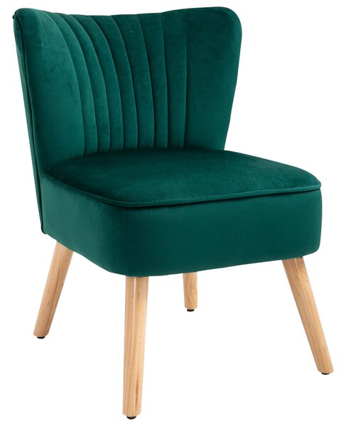 Sedia Imbottita 57x68x76 cm in Tessuto Verde
