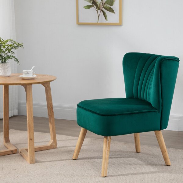 Sedia Imbottita 57x68x76 cm in Tessuto Verde