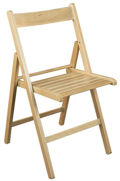 Set 4 Sedie Pieghevole 47,5x42,5x45/79 cm in Legno di Faggio FSC Lucida